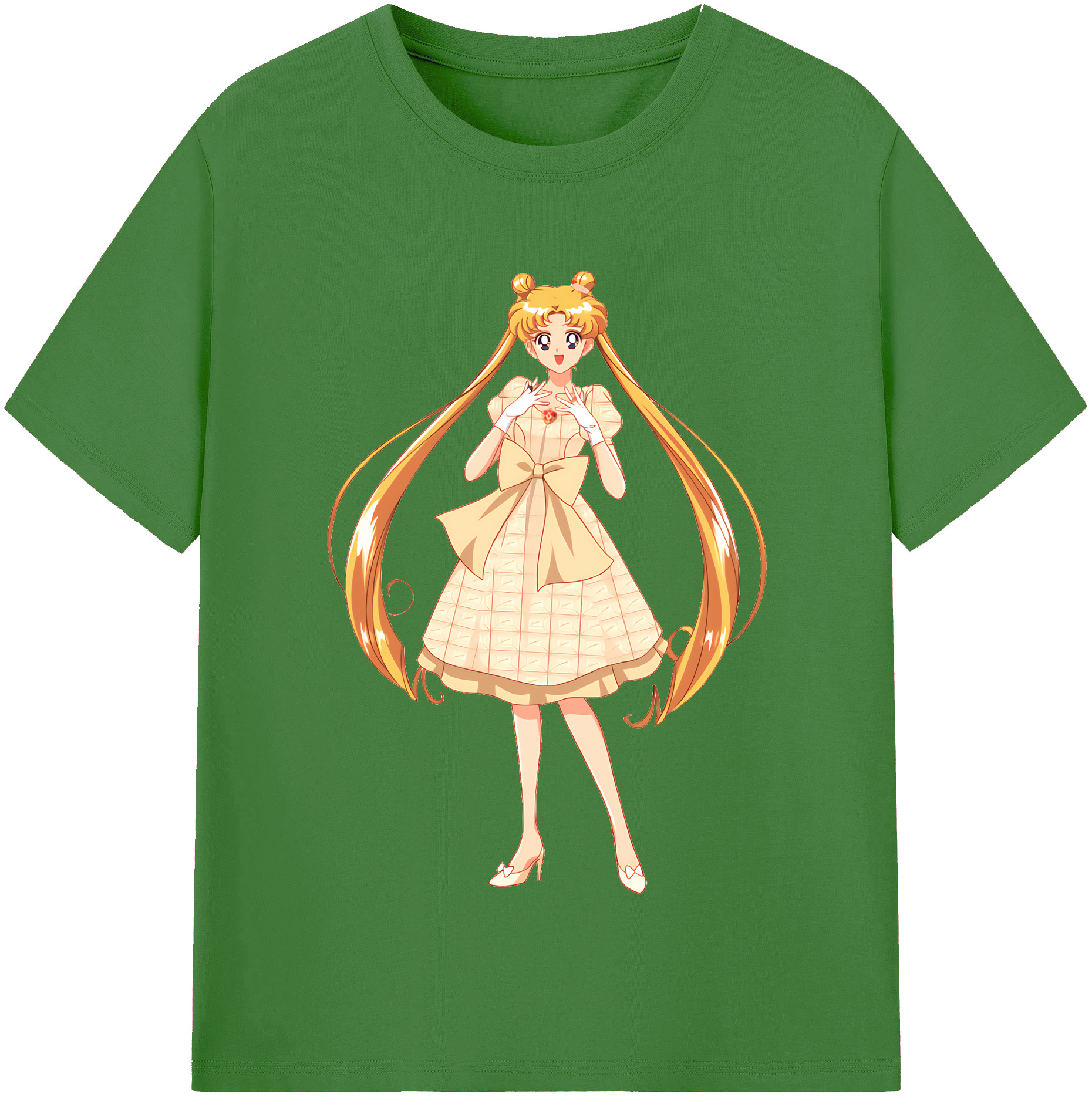 （画像用） 美少女戦士セーラームーン 愛野 美奈子 あいの みなこ Sailor Moon Aino Minako レディースカジュアルプリントTシャツ（綿100％）